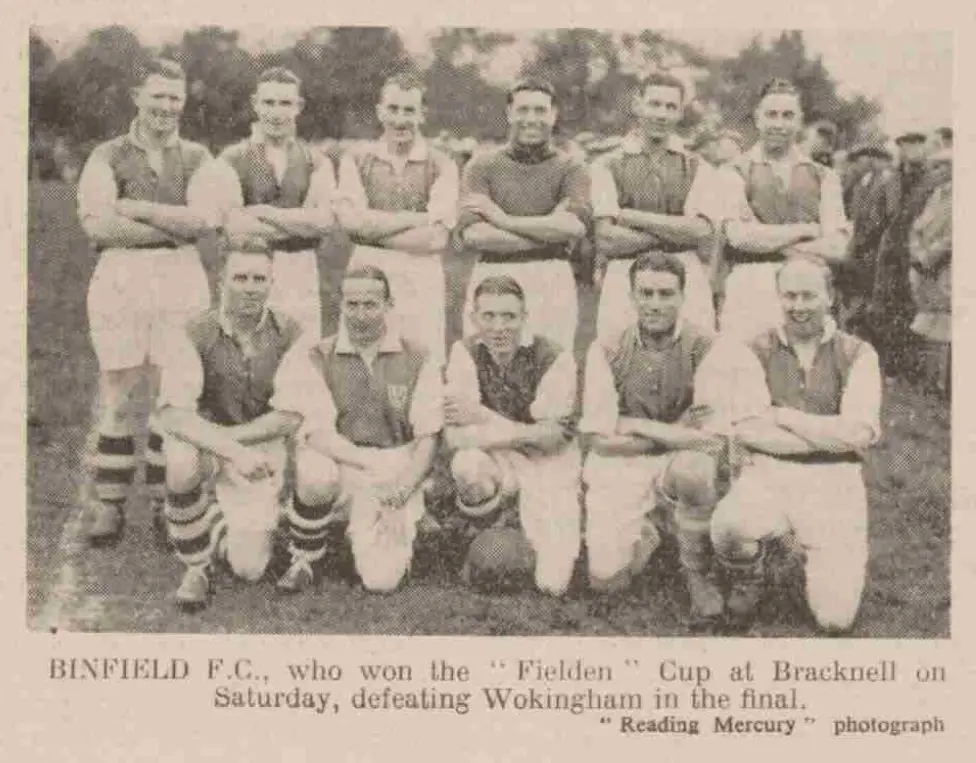Binfield's 1939 Fielden Cup winning side. Photo via Steve Gabb.