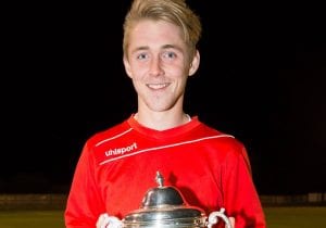 Dan Roberts with the County Cup. Photo: Neil Graham.